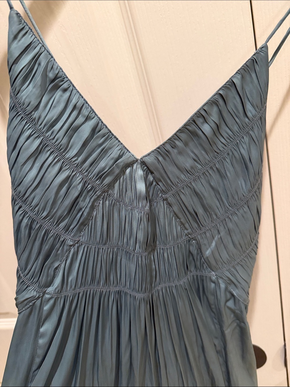 Zadig & Voltaire Elegant Teal Slip Maxi Dress with Spaghetti Straps